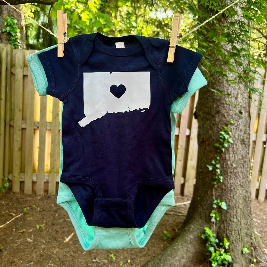 Heart in Connecticut Onesie