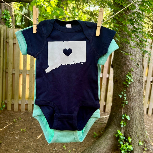 Heart in Connecticut Onesie
