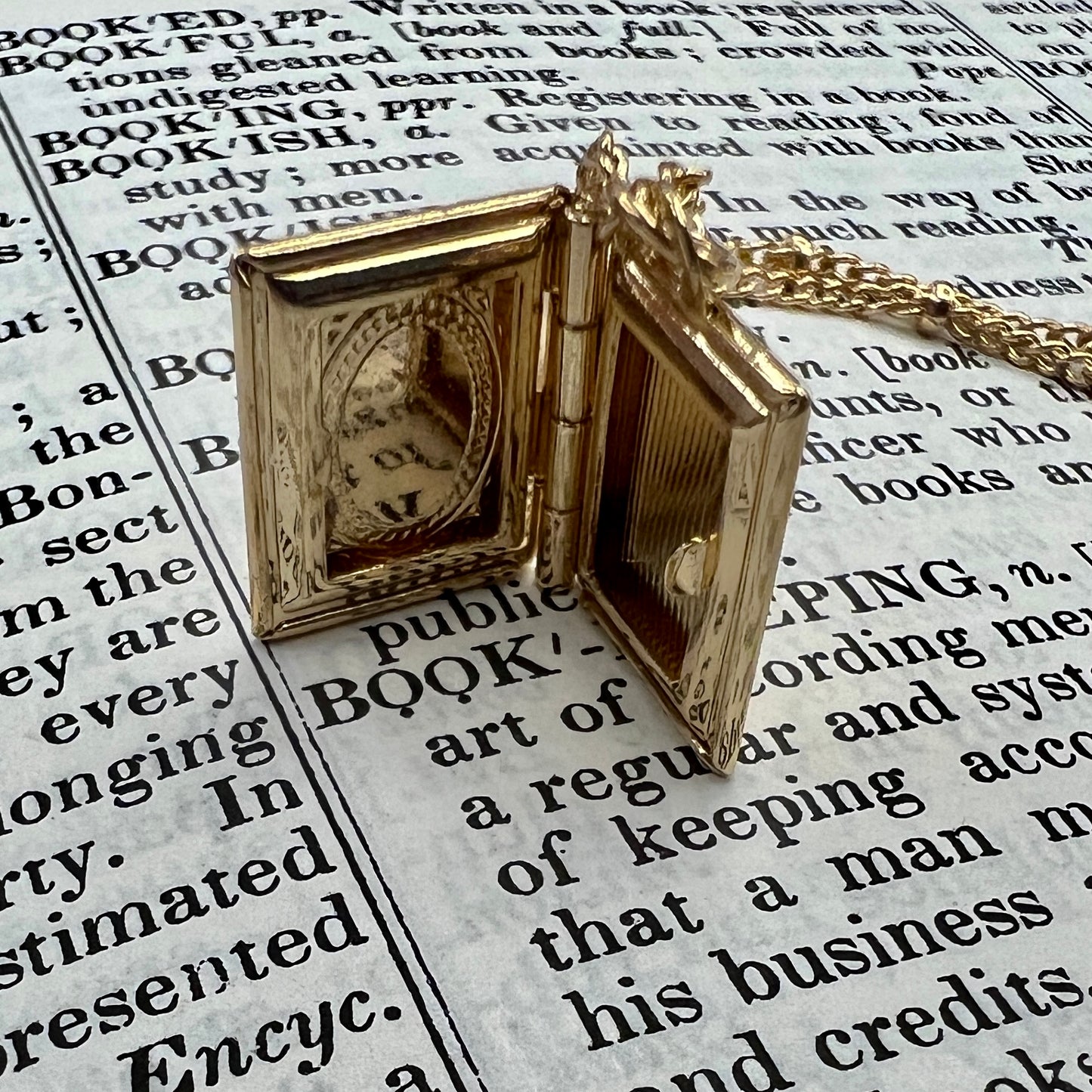 Book Locket Necklace