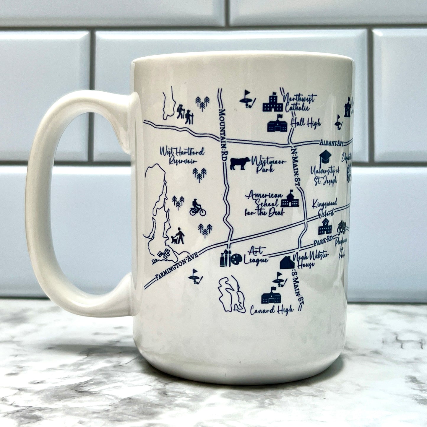 Mug: West Hartford Map