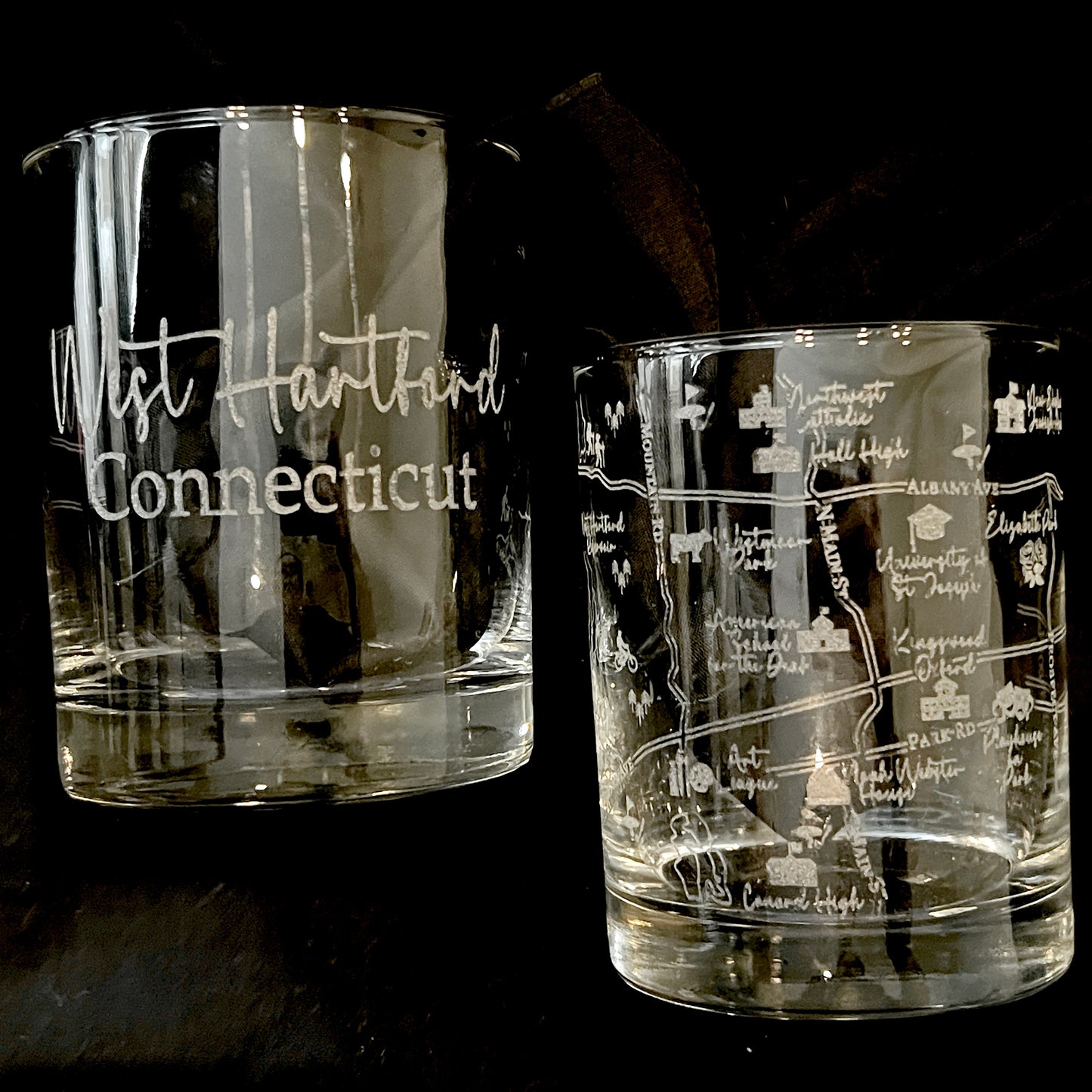 Rocks Glass: West Hartford Map