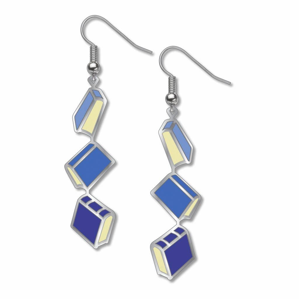 Tumbling Book Earrings