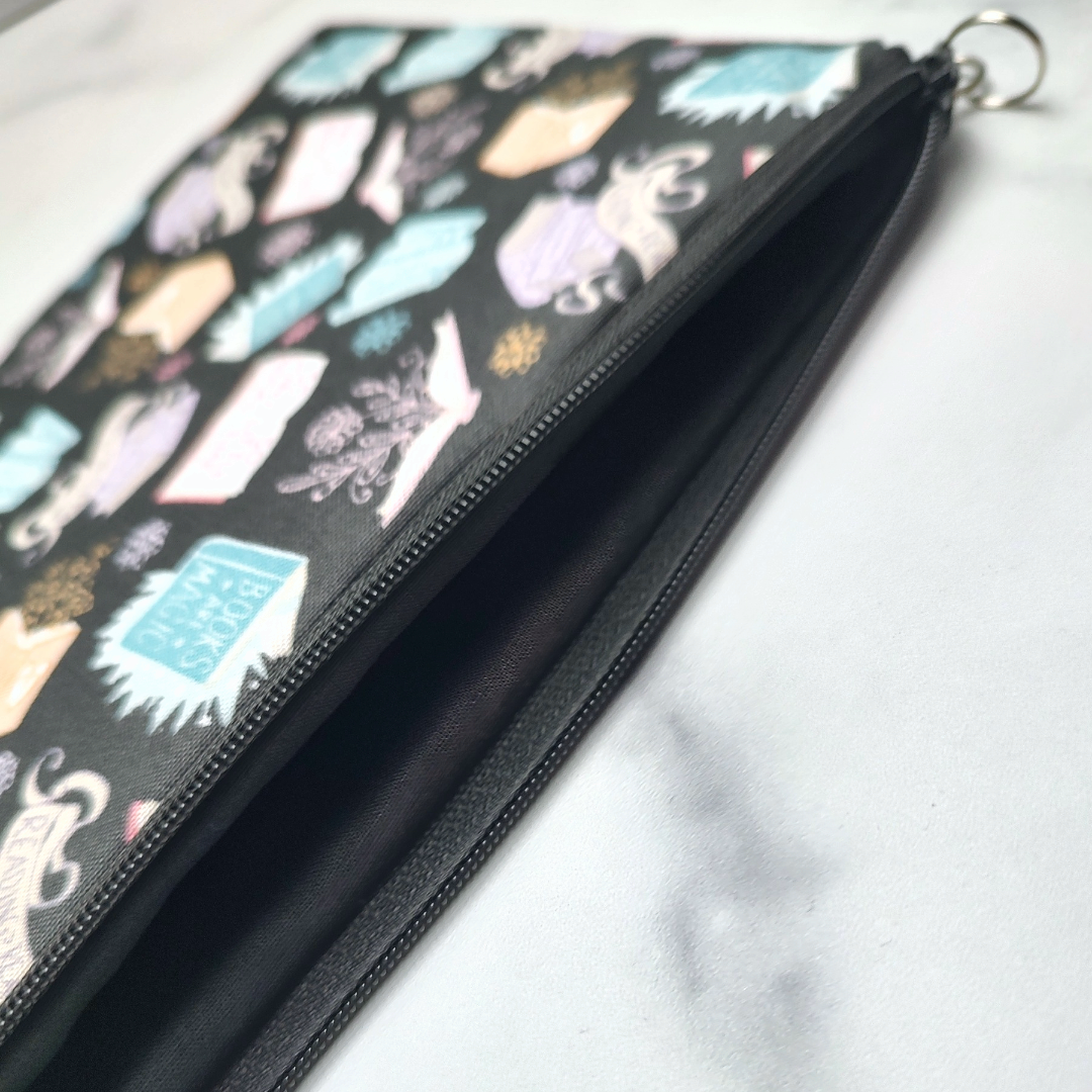Zippered Pouch: Books Are Magic
