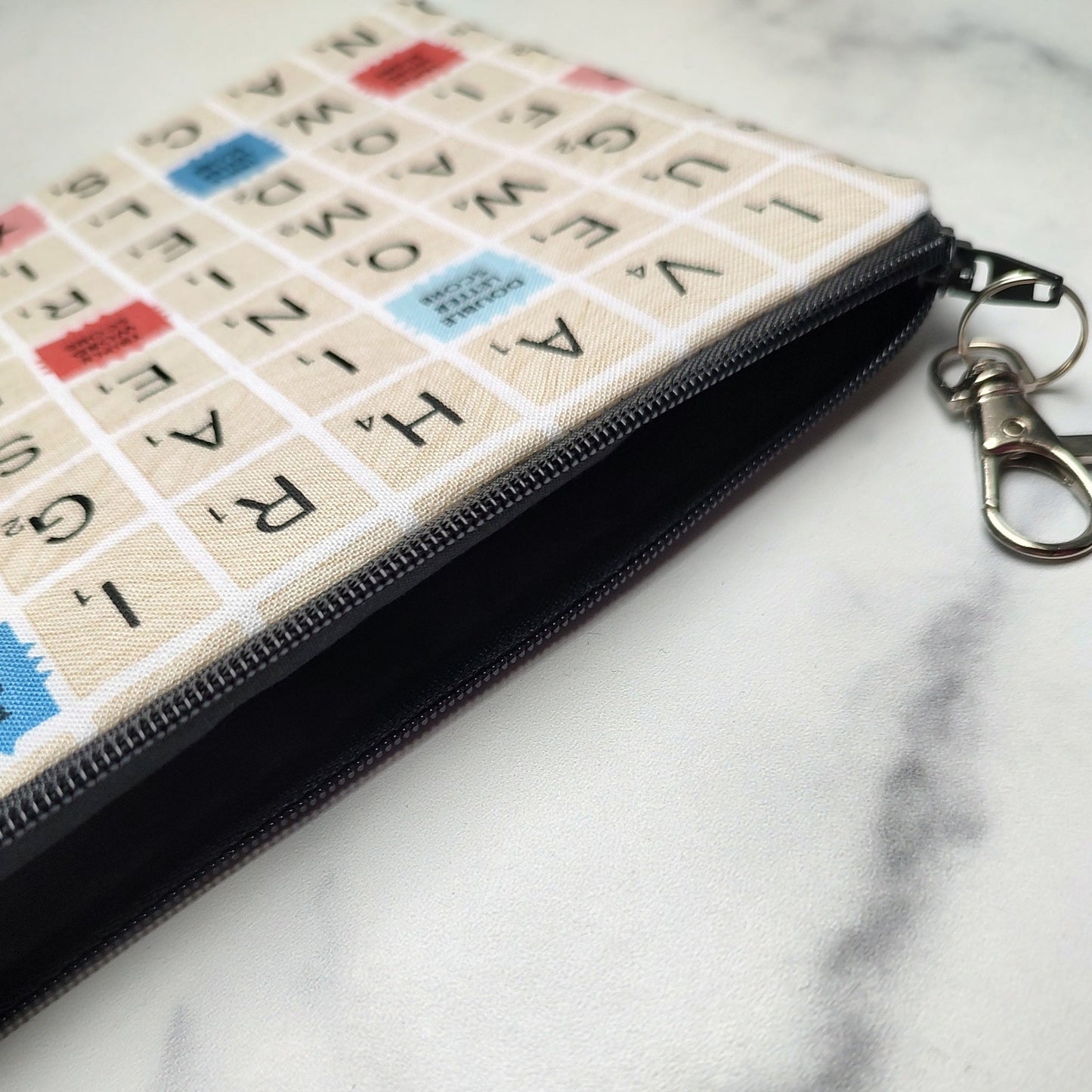 Zippered Pouch: Scrabble