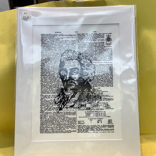 Matted Noah Webster Dictionary Print