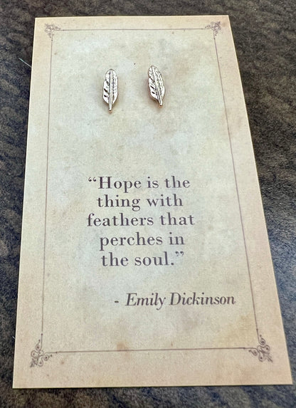 Literary Post Earrings
