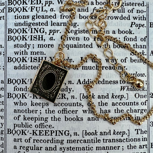 Book Locket Necklace