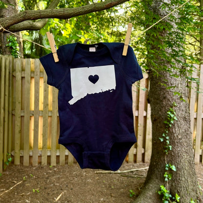 Heart in Connecticut Onesie