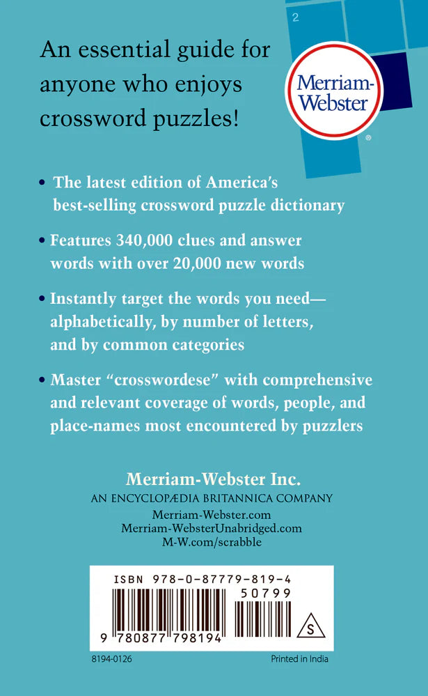 Merriam - Webster's Crossword Puzzle Dictionary
