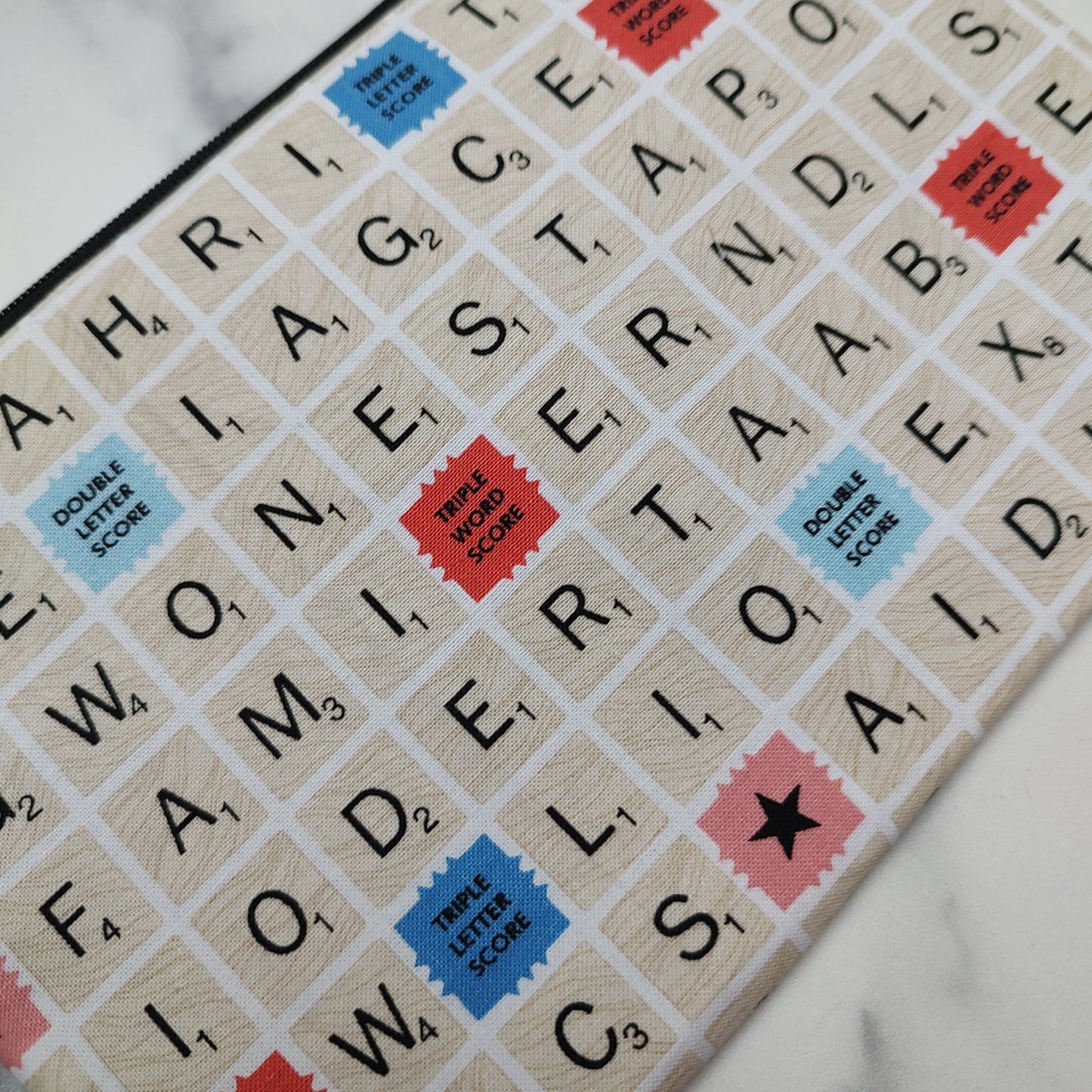 Zippered Pouch: Scrabble
